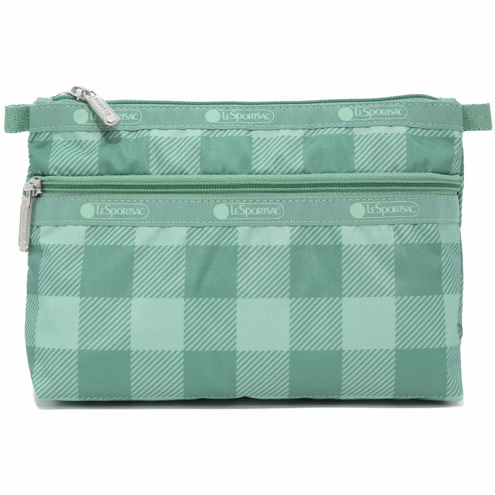 LeSportsac レスポートサック ポーチ 7105 COSMETIC CLUTCH HF53 GREEN FIELD GINGHAM