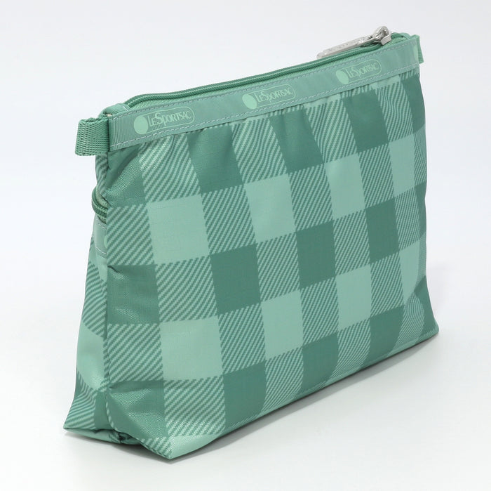 LeSportsac レスポートサック ポーチ 7105 COSMETIC CLUTCH HF53 GREEN FIELD GINGHAM