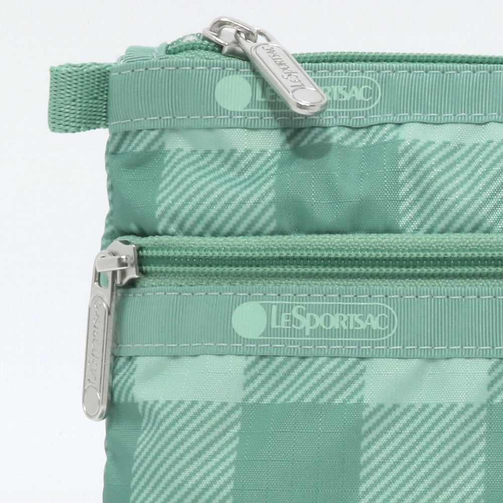 LeSportsac レスポートサック ポーチ 7105 COSMETIC CLUTCH HF53 GREEN FIELD GINGHAM