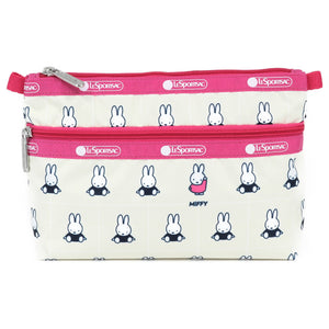 LeSportsac レスポートサック ポーチ 7105 COSMETIC CLUTCH L260 MIFFY GRID CHECK ACC