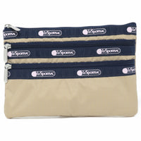 LeSportsac レスポートサック ポーチ 7158 3 ZIP COSMETIC FA04 SPECTATOR BONE/NAVY