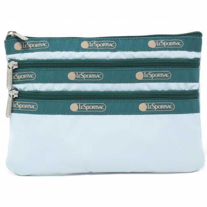 LeSportsac レスポートサック ポーチ 7158 3 ZIP COSMETIC FA17 SPECTATOR CLEAR SKY/TEAL