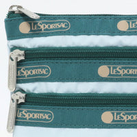 LeSportsac レスポートサック ポーチ 7158 3 ZIP COSMETIC FA17 SPECTATOR CLEAR SKY/TEAL