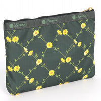 LeSportsac レスポートサック ポーチ 7158 3 ZIP COSMETIC HC10 DAISY CROSS GREEN