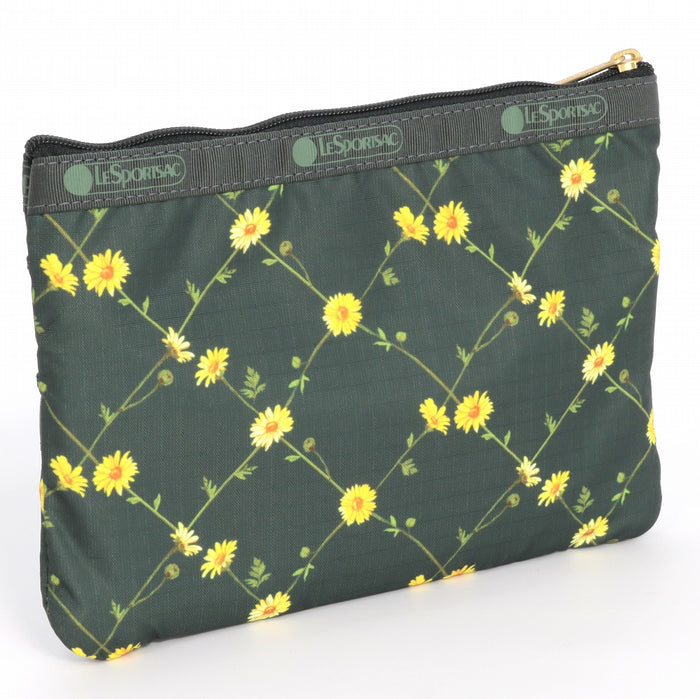 LeSportsac レスポートサック ポーチ 7158 3 ZIP COSMETIC HC10 DAISY CROSS GREEN