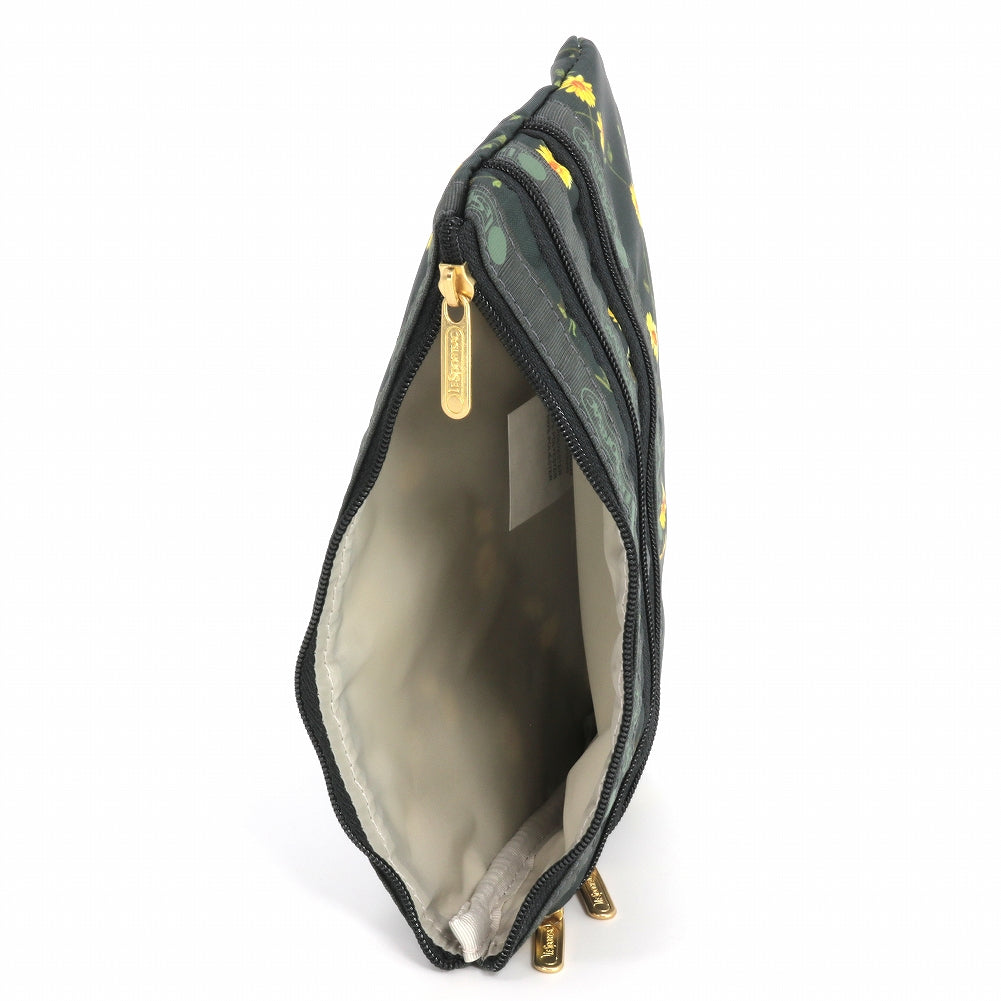 LeSportsac レスポートサック ポーチ 7158 3 ZIP COSMETIC HC10 DAISY CROSS GREEN