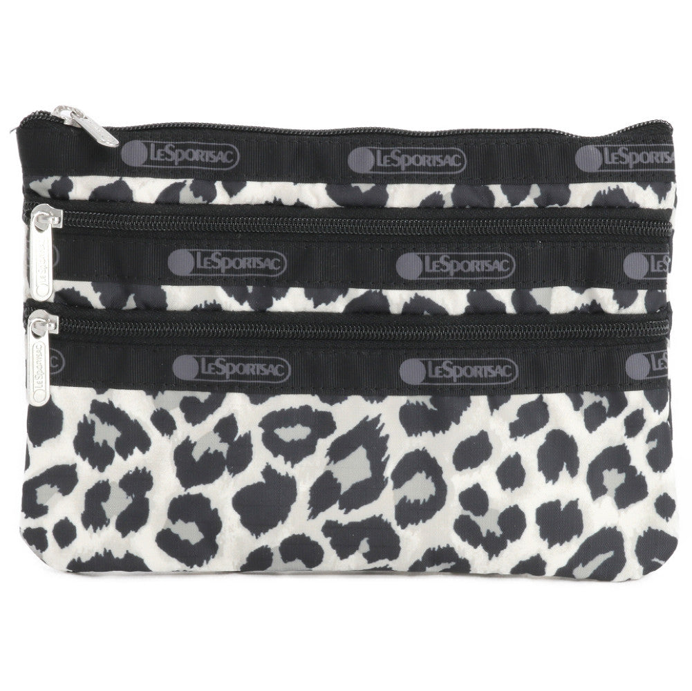 LeSportsac レスポートサック ポーチ 7158 3 ZIP COSMETIC HC19 NEUTRAL LEOPARD