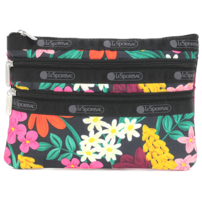 LeSportsac レスポートサック ポーチ 7158 3 ZIP COSMETIC HC87 Bright Garden Blooms [並行輸入商品]