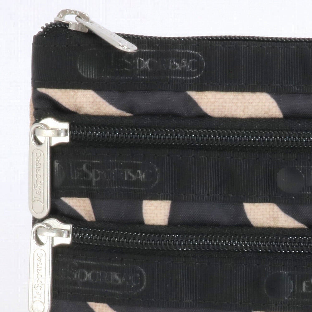 LeSportsac レスポートサック ポーチ 7158 3 ZIP COSMETIC HC94 RAFFIA ZEBRA