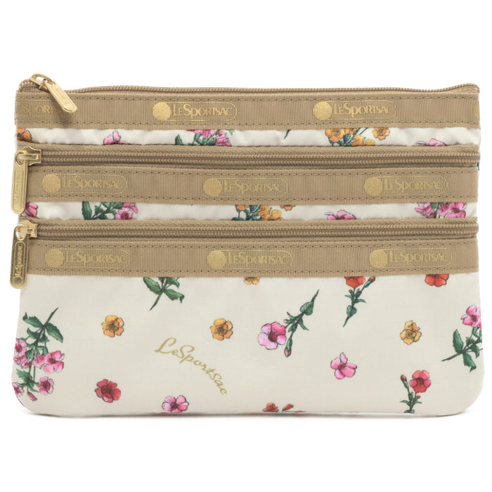 LeSportsac レスポートサック ポーチ 7158 3 ZIP COSMETIC HD82 DAINTY GARDEN [並行輸入商品]