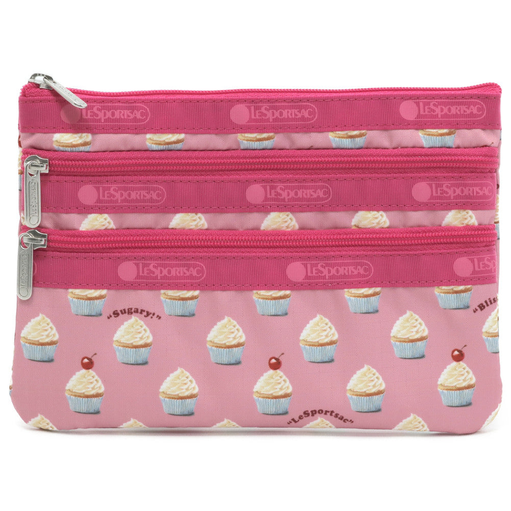 LeSportsac レスポートサック ポーチ 7158 3 ZIP COSMETIC HD87 SWEET CUPCAKE DELIGHT [並行輸入商品]