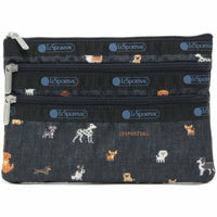 LeSportsac レスポートサック ポーチ 7158 3 ZIP COSMETIC HF44 WOOF WONDERLAND