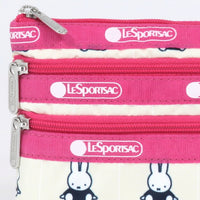 LeSportsac レスポートサック ポーチ 7158 3 ZIP COSMETIC L260 MIFFY GRID CHECK ACC