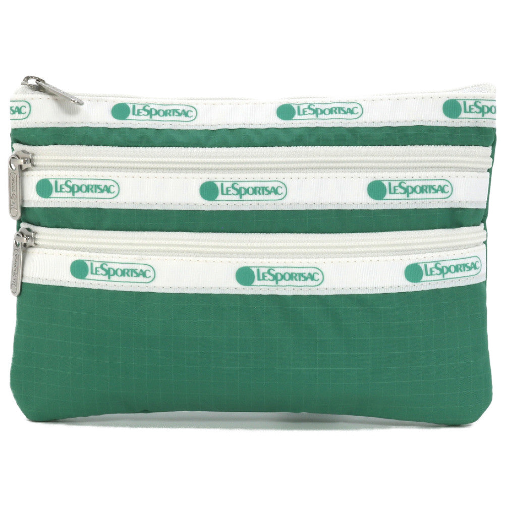 LeSportsac レスポートサック ポーチ 7158 3 ZIP COSMETIC LB78 Spectator Kelly Green [並行輸入商品]