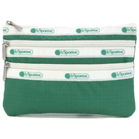 LeSportsac レスポートサック ポーチ 7158 3 ZIP COSMETIC LB78 Spectator Kelly Green [並行輸入商品]