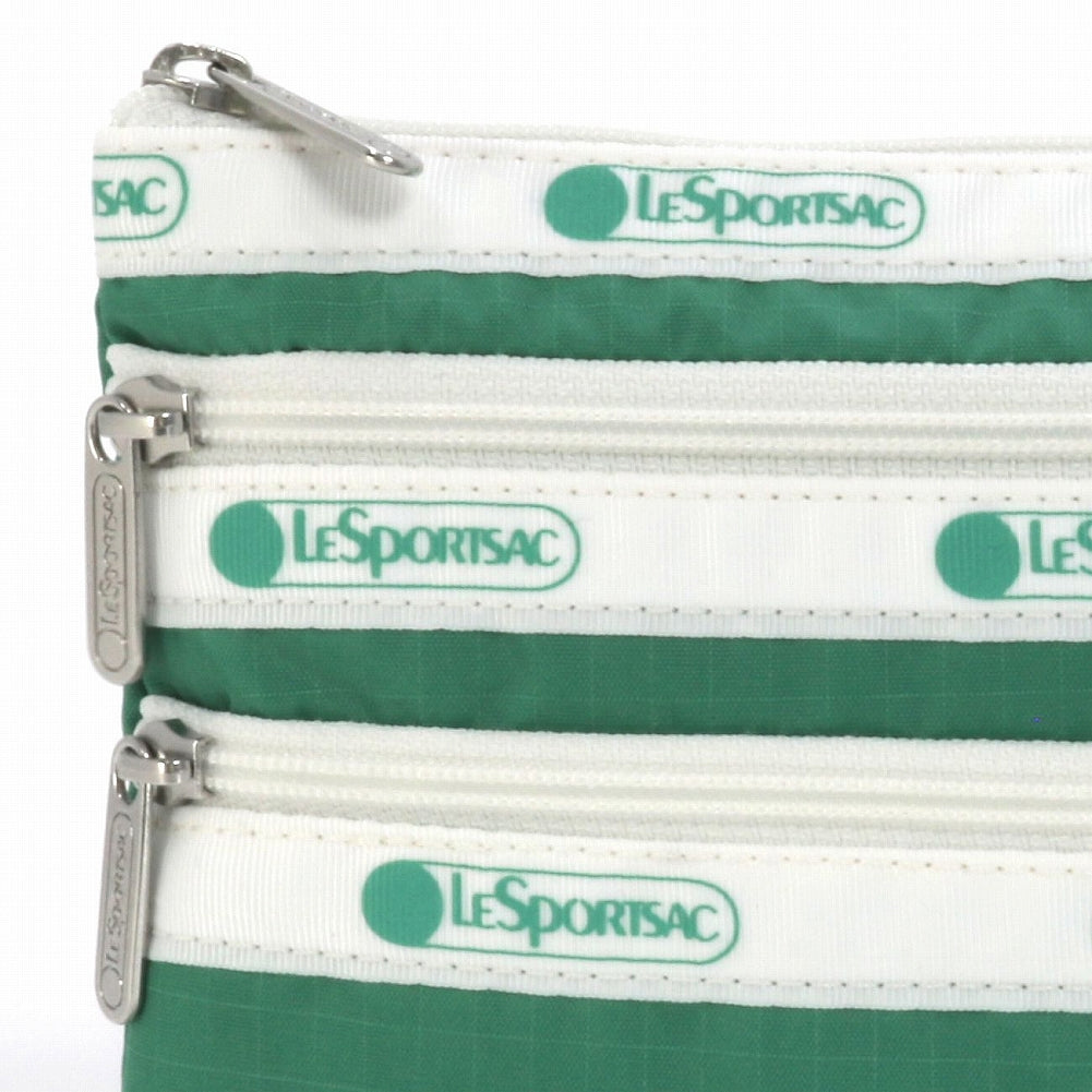 LeSportsac レスポートサック ポーチ 7158 3 ZIP COSMETIC LB78 Spectator Kelly Green [並行輸入商品]