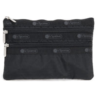 LeSportsac レスポートサック ポーチ 7158 3 ZIP COSMETIC R086 RECYCLED BLACK