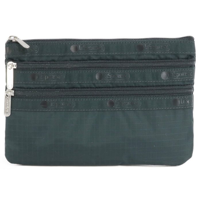 LeSportsac レスポートサック ポーチ 7158 3 ZIP COSMETIC R190 MIDNIGHT GREEN