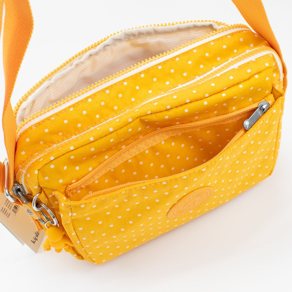 キプリング ショルダーバッグ レディース アバヌ エム イエロー ドット柄 Kipling ABANU M SOFT DOT YELLOW ki6237-m67