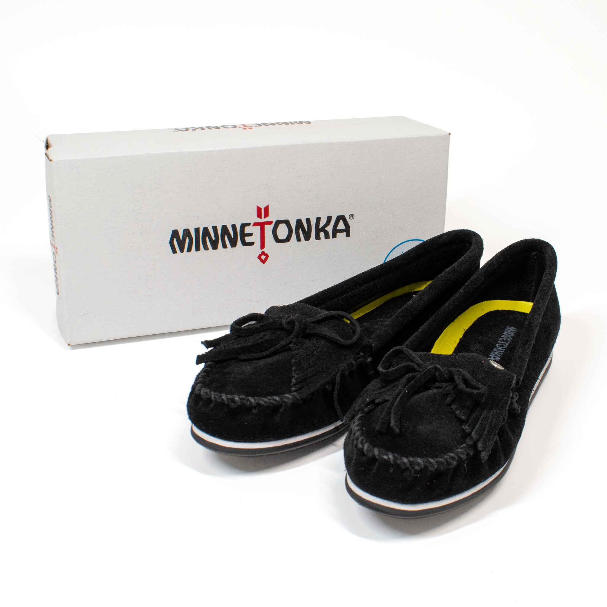 MINNETONKA キルティー スエード モカシン ブラック 26cm 新品 ミネトンカ モカシン キルティプラス スエード シューズ kilty
