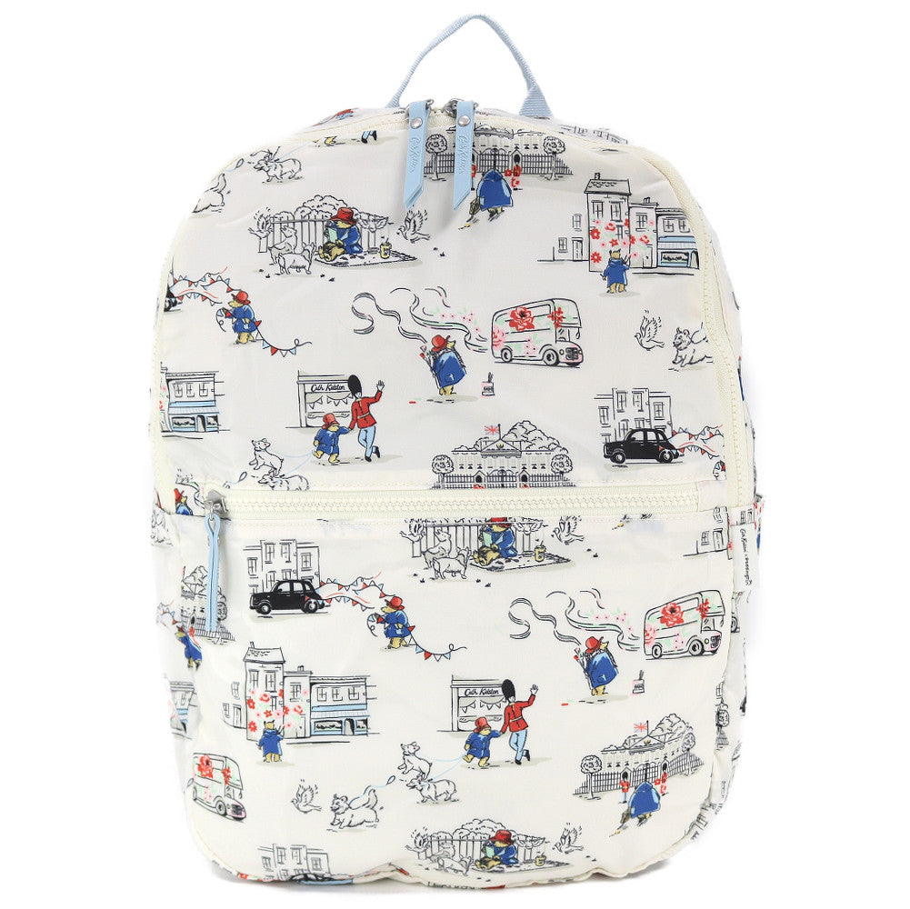 Cath Kidston キャスキッドソン リュックサック N07806 FOLDAWAY BACKPACK PADDINGTON GOES TO TOWN ECRU