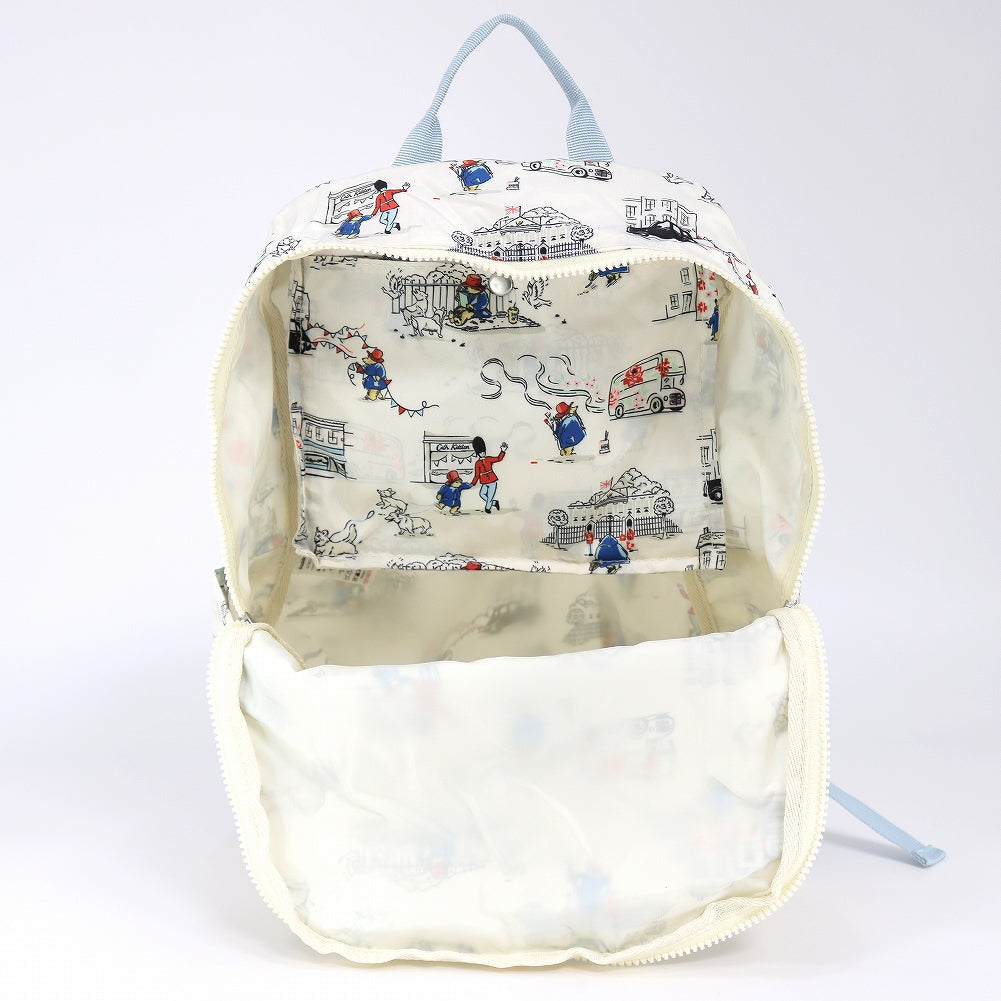 Cath Kidston キャスキッドソン リュックサック N07806 FOLDAWAY BACKPACK PADDINGTON GOES TO TOWN ECRU