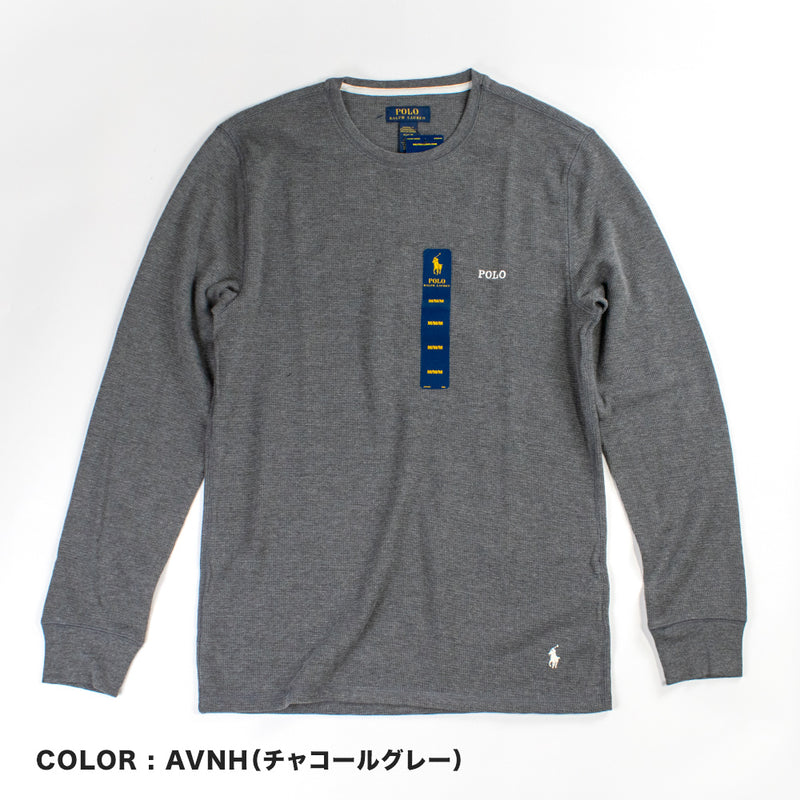 POLO RALPH LAUREN/ラルフローレン サーマル ワッフル 長袖 Tシャツ PWLC2F メンズ ブラック/グレー/ネイビー (S〜XXL)