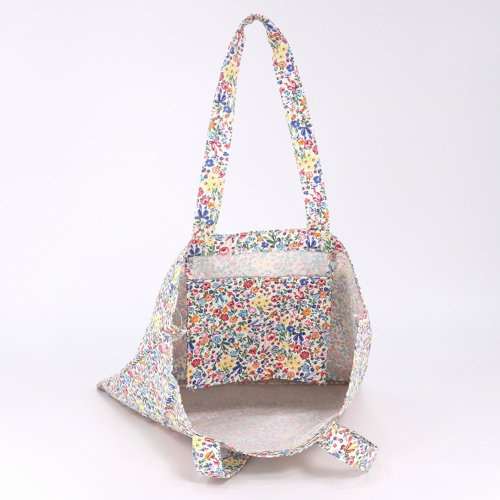 Cath Kidston キャスキッドソン トートバッグ Q79909 LARGE BOOKBAG HARMONY DITSY ECRU&BLUE&YELLOW