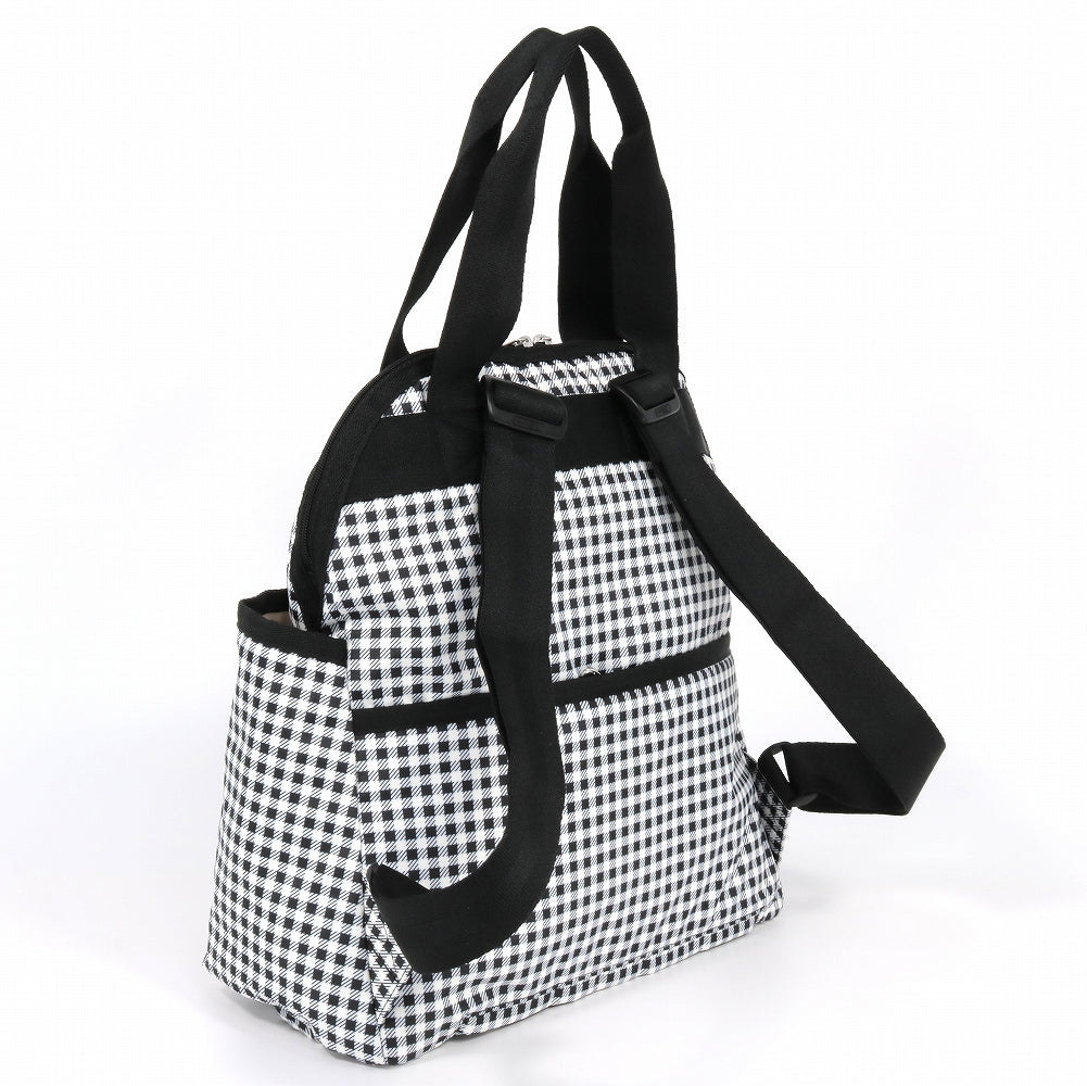 LeSportsac レスポートサック リュックサック 2442 DOUBLE TROUBLE BACKPACK U254 GINGHAM CHECK NOIR