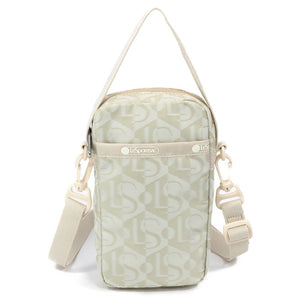 LeSportsac レスポートサック ショルダーバッグ 3505 MINI PHONE CROSSBODY E872 MONOGRAM JACQUARD IVORY