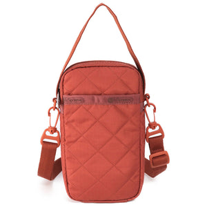 レスポートサック ショルダーバッグ 3505 M219 ミニクロスボディ フォンホルダー レッド LeSportsac MINI PHONE CROSSBODY CINNEBAR DEBOSS