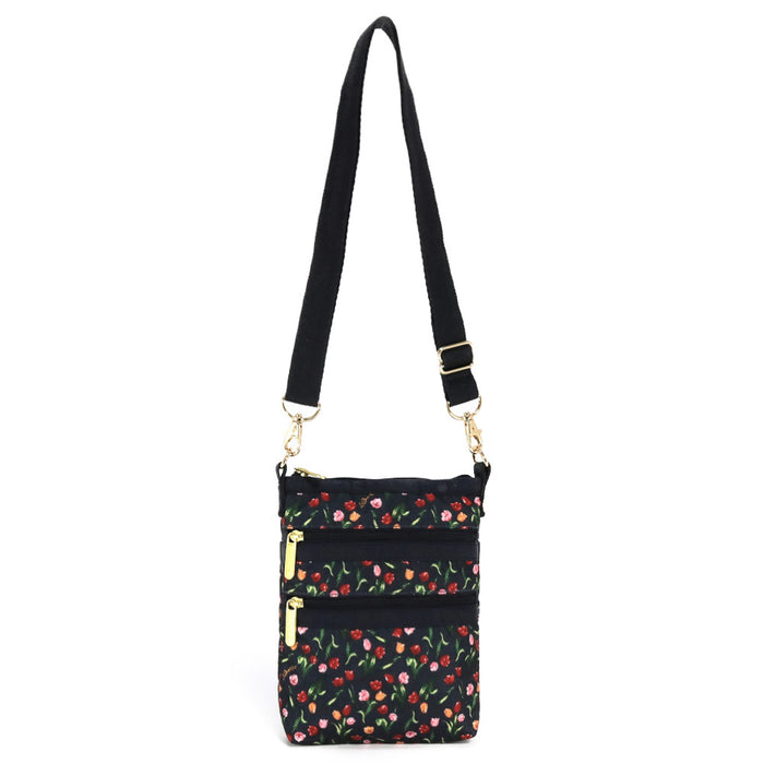 LeSportsac レスポートサック ショルダーバッグ 4007 3 ZIP CROSSBODY U229 TULIP GARDEN