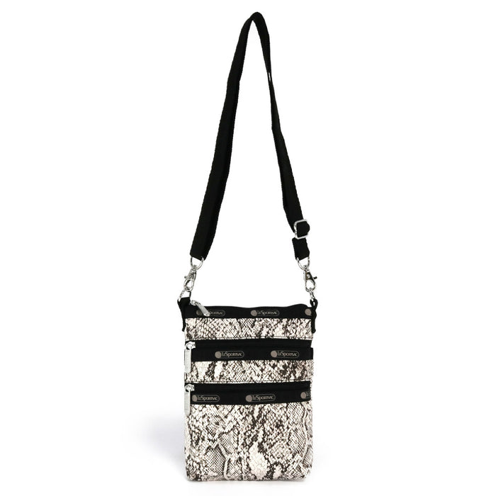 LeSportsac レスポートサック ショルダーバッグ 4007 3 ZIP CROSSBODY U275 CLASSIC PYTHON IVORY