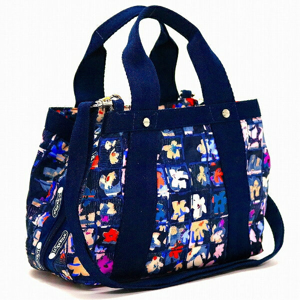 レスポートサック ショルダーバッグ 斜めがけ 大人 LeSportsac SMALL SIMONE VERY MERRY NAVY