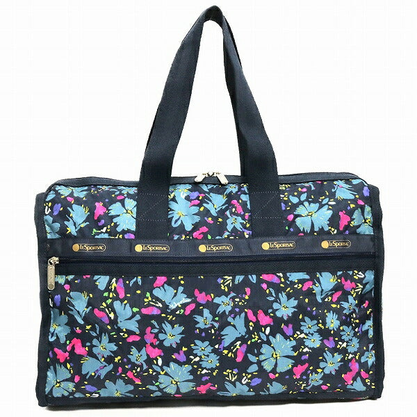 美品★LeSportsac DELUXE MED WEEKENDER ボストン DELUXE MED WEEKENDERスペクテイターディープブルー（ボストン