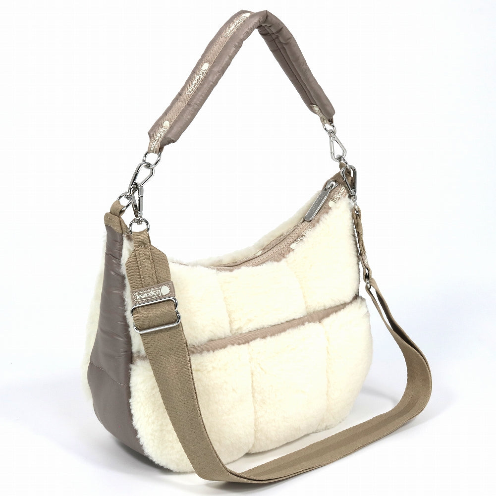 LeSportsac レスポートサック ショルダーバッグ 4402 PUFFY SH NS CONV HOBO M228 TEDDY/CREAM