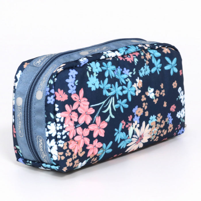 レスポートサック ポーチ 6511 E718 FLORAL SPRINKLE レクタングラーコスメティック ブルー LeSportsac