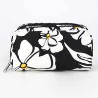 LeSportsac レスポートサック ポーチ 6511 RECTANGULAR COSMETIC E837 BLACK AND WHITE BLOOMS