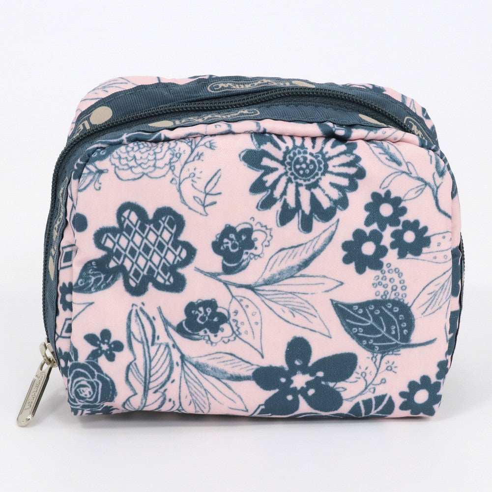 LeSportsac レスポートサック ポーチ 6701 SQUARE COSMETIC E483 ROOKS AND ROSES