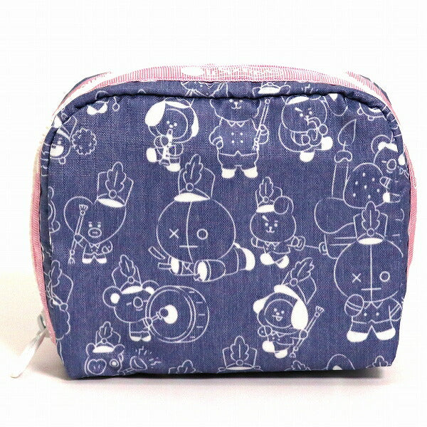 レスポートサック BT21 ポーチ LeSportsac SQUARE COSMETIC BT21 DENIM ACC