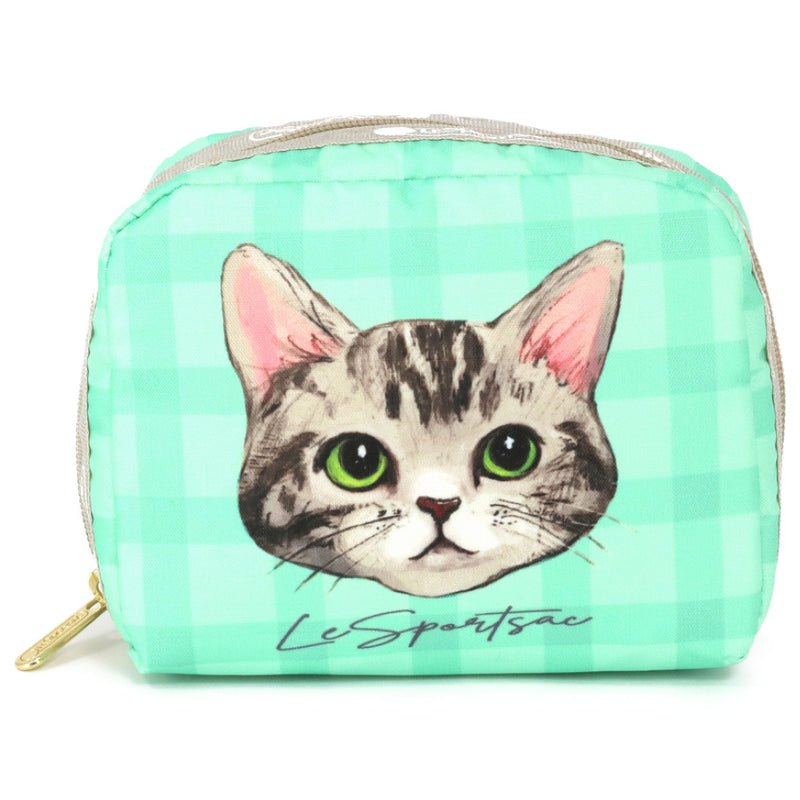 LeSportsac レスポートサック ポーチ 6701 SQUARE COSMETIC U241 CAT DAY AS