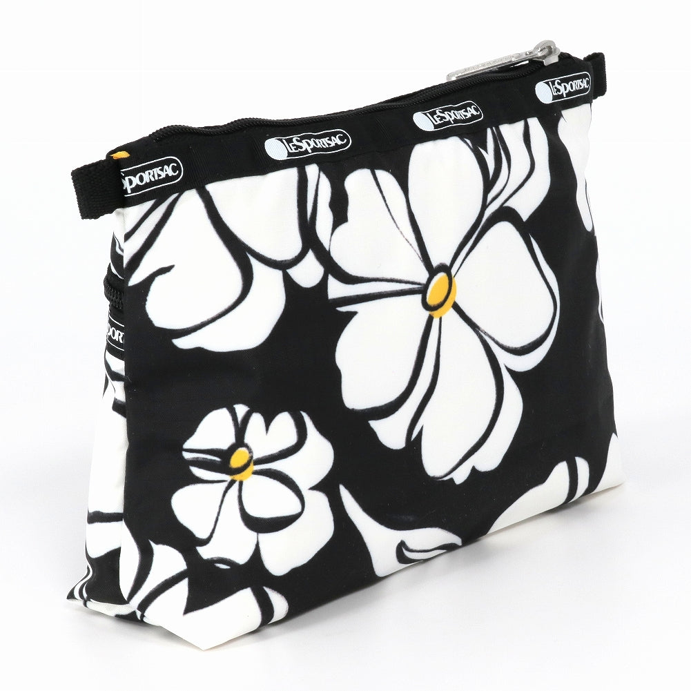 LeSportsac レスポートサック ポーチ 7105 COSMETIC CLUTCH E837 BLACK AND WHITE BLOOMS
