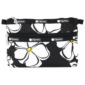 LeSportsac レスポートサック ポーチ 7105 COSMETIC CLUTCH E837 BLACK AND WHITE BLOOMS