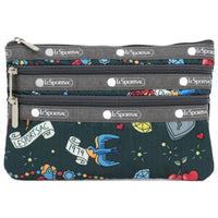 LeSportsac レスポートサック ポーチ 7158 3 ZIP COSMETIC E465 KEEPSAKE MEMORY