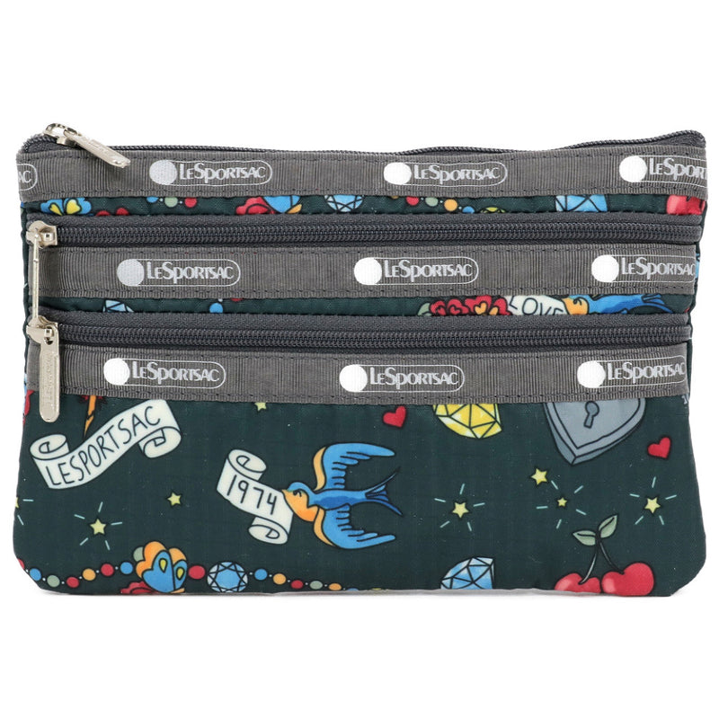 LeSportsac レスポートサック ポーチ 7158 3 ZIP COSMETIC E465 KEEPSAKE MEMORY