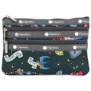 LeSportsac レスポートサック ポーチ 7158 3 ZIP COSMETIC E465 KEEPSAKE MEMORY