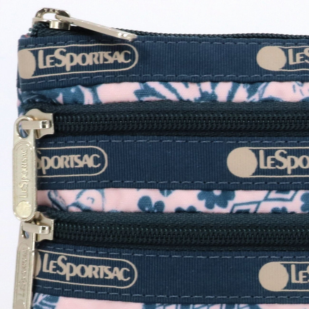 LeSportsac レスポートサック ポーチ 7158 3 ZIP COSMETIC E483 ROOKS AND ROSES