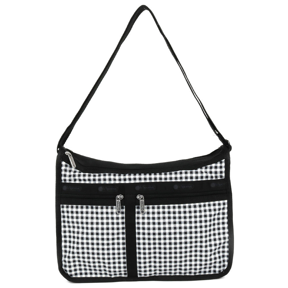 LeSportsac レスポートサック ショルダーバッグ 7507 DELUXE EVERYDAY BAG U254 GINGHAM CHECK NOIR