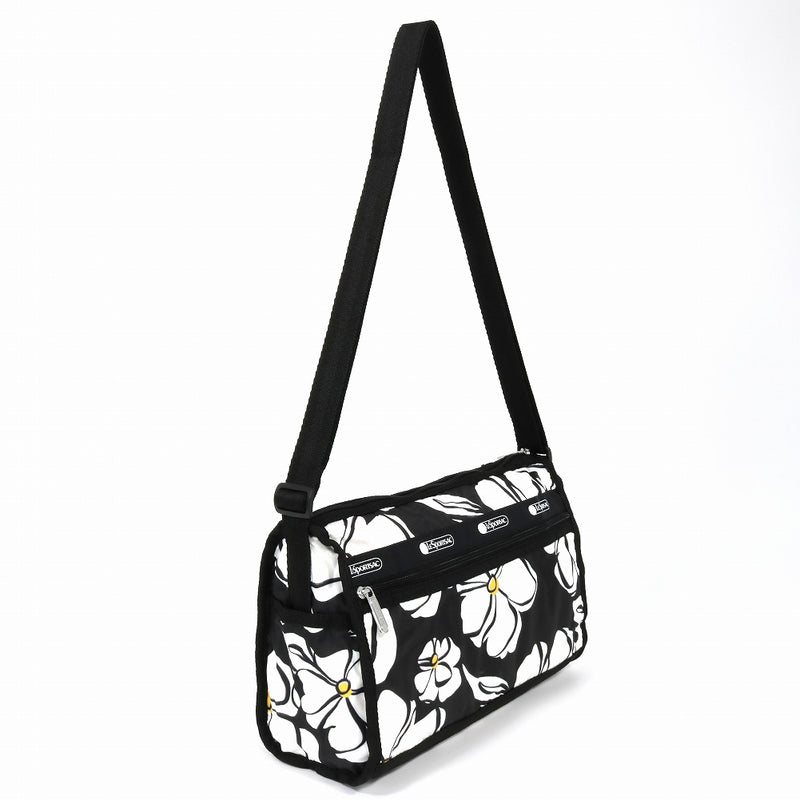 LeSportsac レスポートサック ショルダーバッグ 7519 DELUXE SHOULDER SATCHEL E837 BLACK AND WHITE BLOOMS