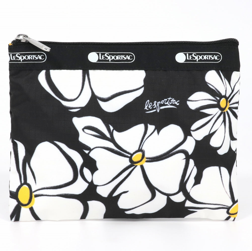 LeSportsac レスポートサック ショルダーバッグ 7519 DELUXE SHOULDER SATCHEL E837 BLACK AND WHITE BLOOMS